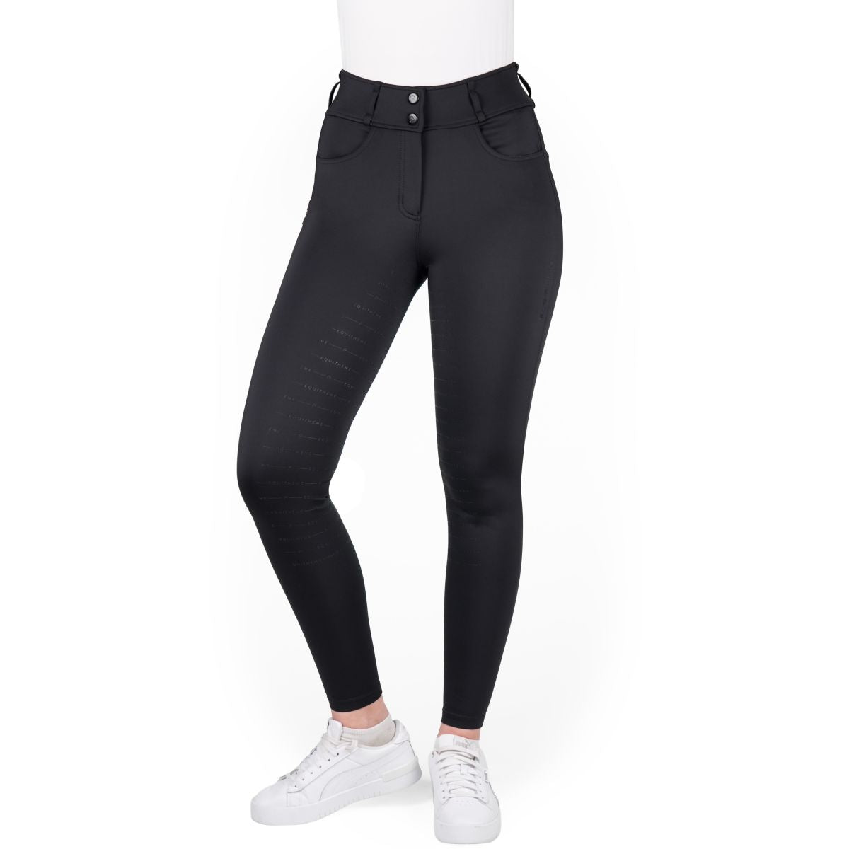 EQUITHÈME Pantalón de Equitación Mila Full Grip Negro