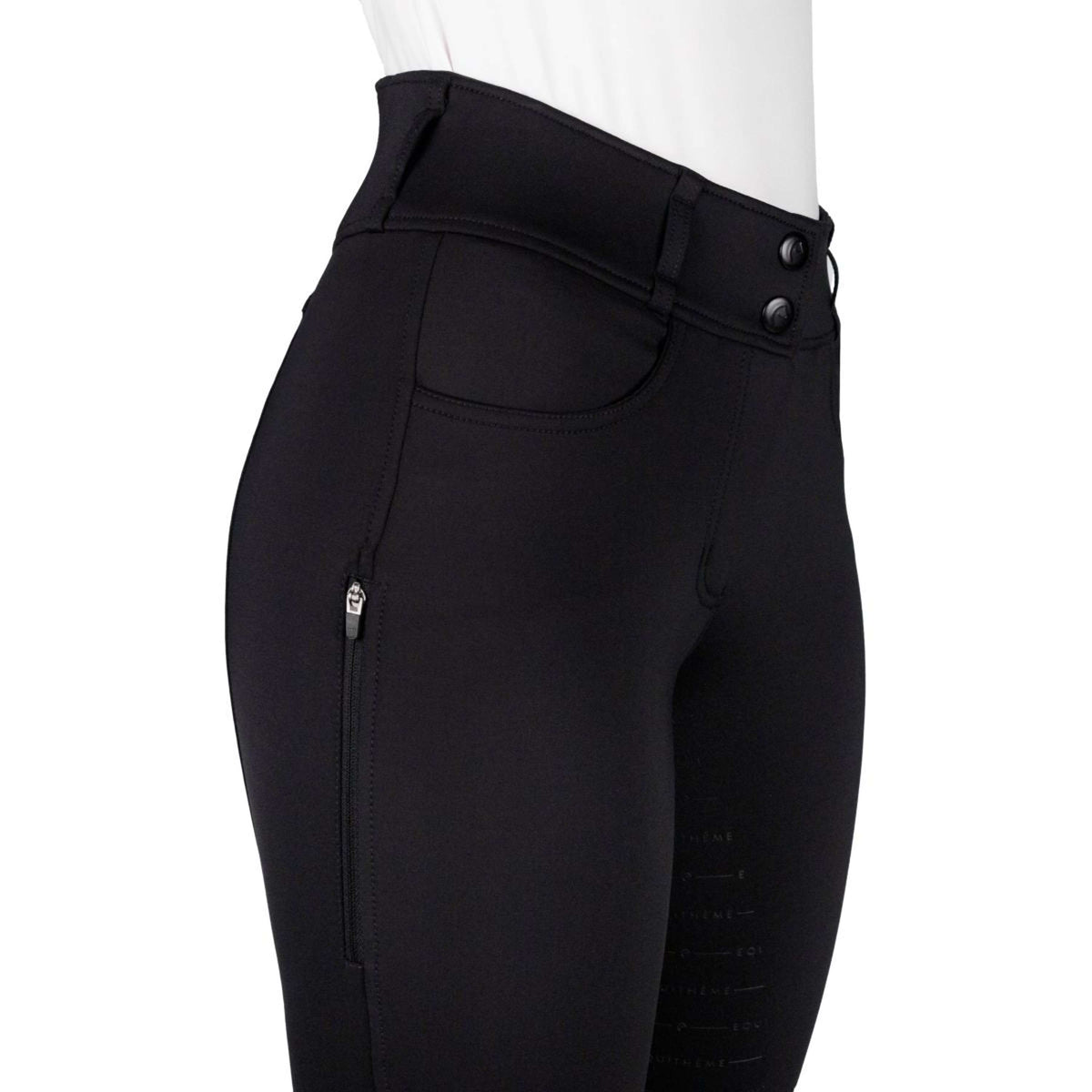 EQUITHÈME Pantalón de Equitación Mila Full Grip Negro