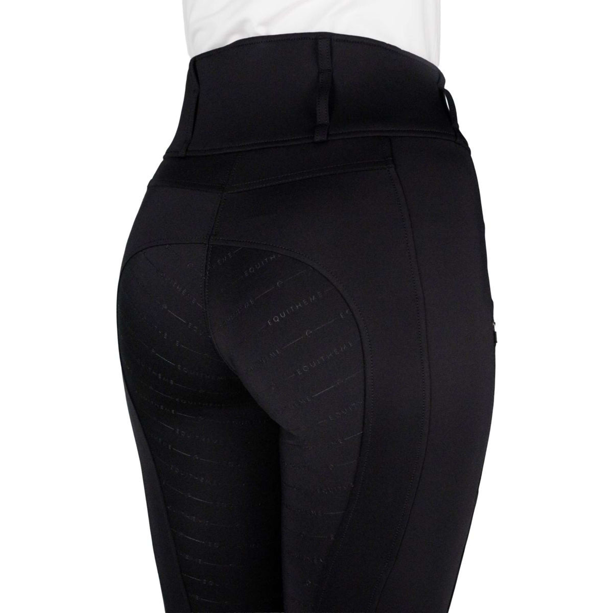 EQUITHÈME Pantalón de Equitación Mila Full Grip Negro