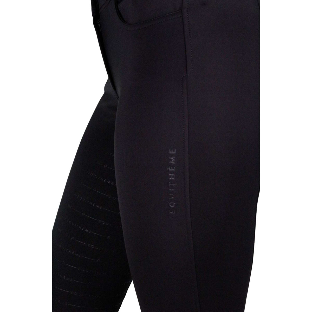 EQUITHÈME Pantalón de Equitación Mila Full Grip Negro