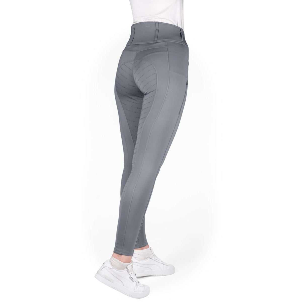 EQUITHÈME Pantalón de Equitación Mila Full Grip Gris