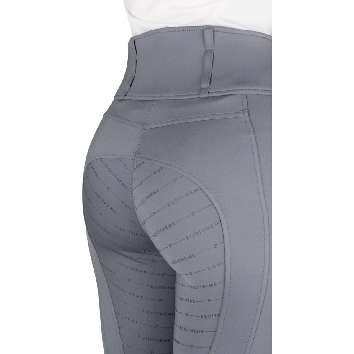 EQUITHÈME Pantalón de Equitación Mila Full Grip Gris