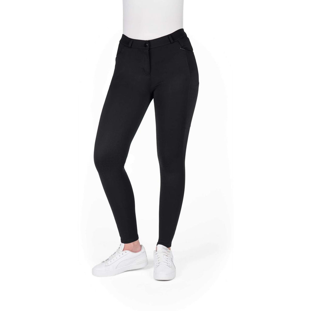 EQUITHÈME Pantalón de Equitación Capucine Knee Grip Negro
