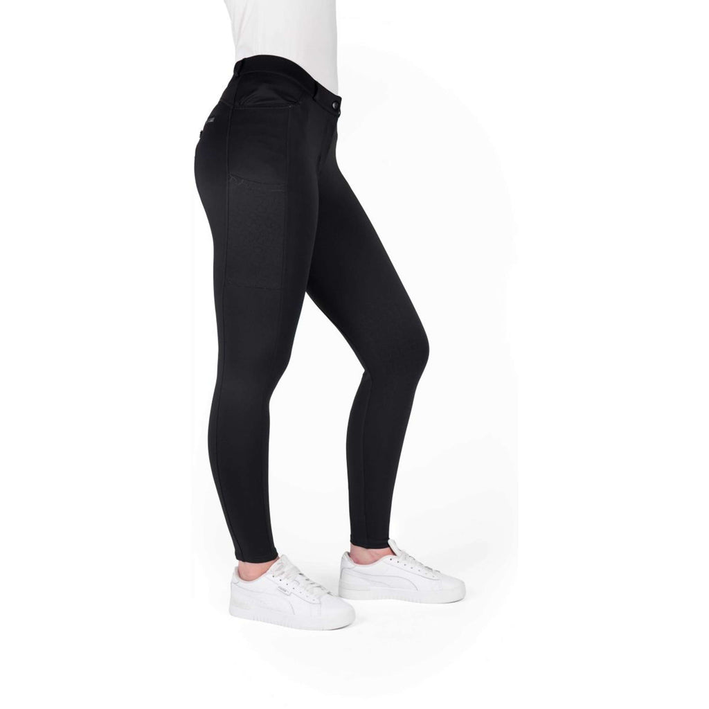 EQUITHÈME Pantalón de Equitación Capucine Knee Grip Negro