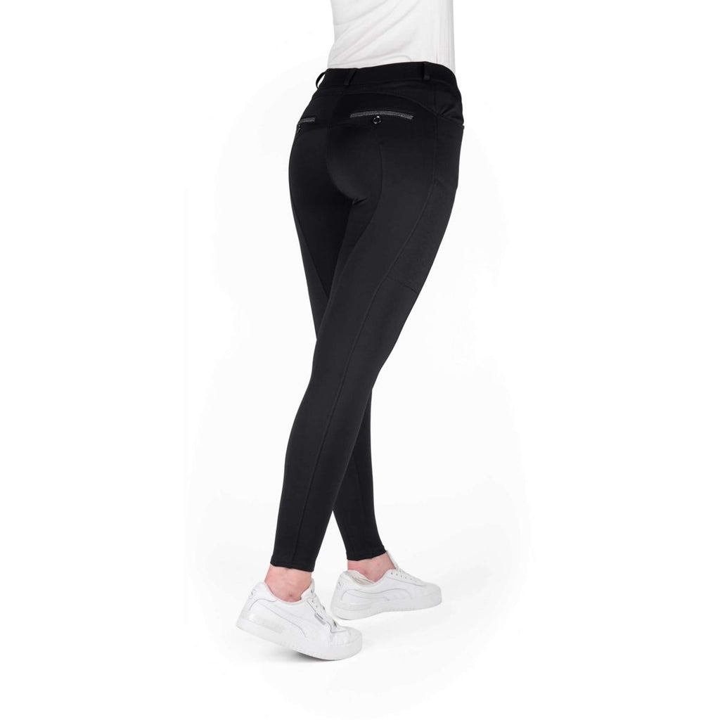 EQUITHÈME Pantalón de Equitación Capucine Knee Grip Negro