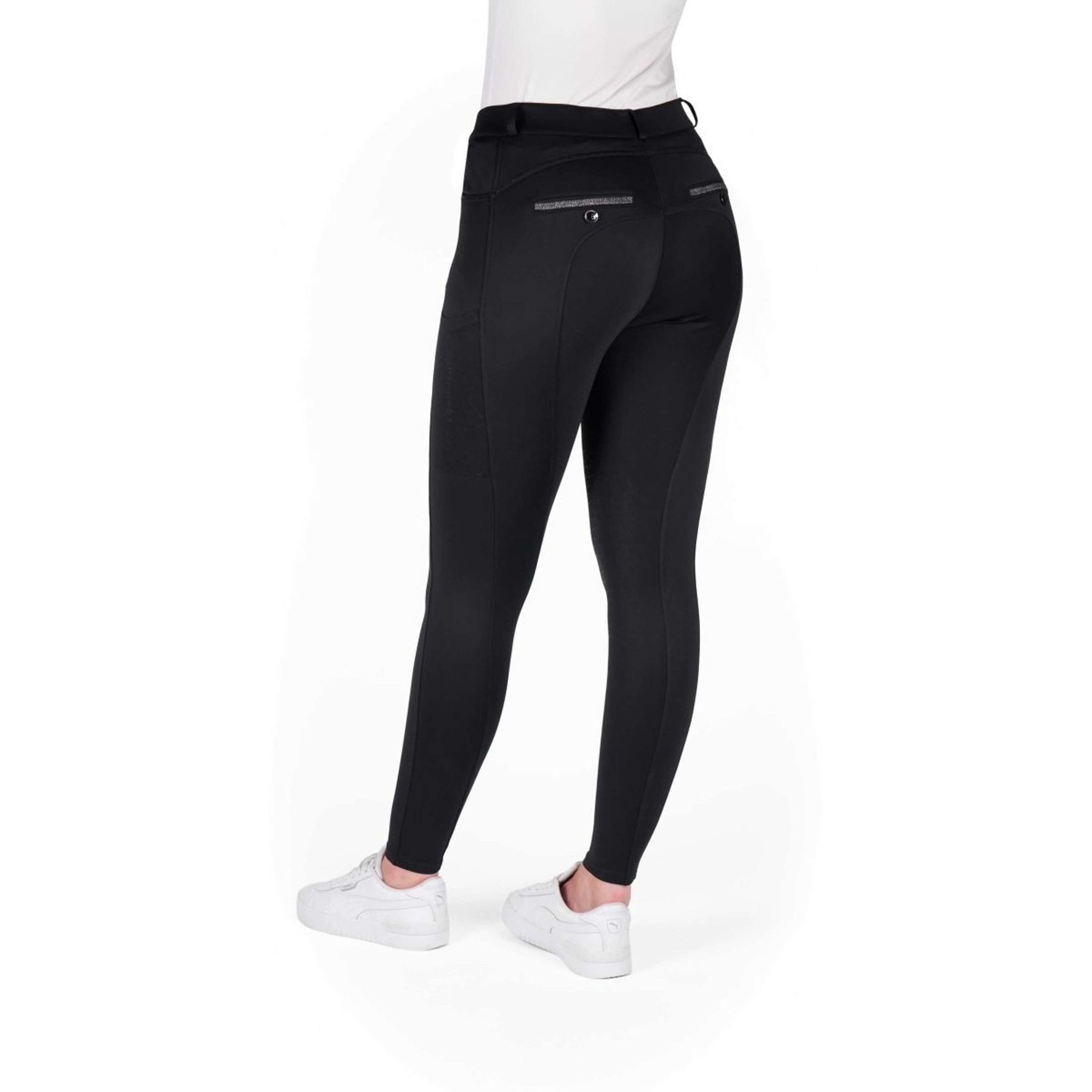EQUITHÈME Pantalón de Equitación Capucine Knee Grip Negro EQUITHÈME Pantalón de Equitación Capucine Knee Grip Negro
