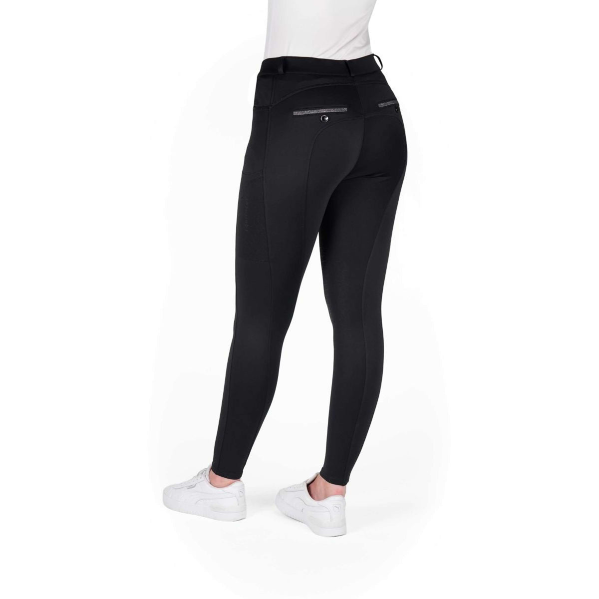EQUITHÈME Pantalón de Equitación Capucine Full Grip Negro