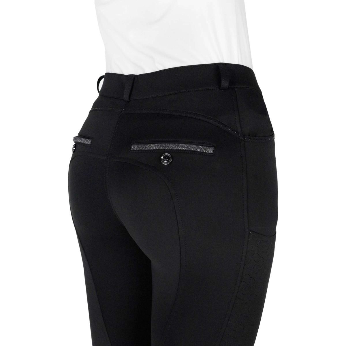 EQUITHÈME Pantalón de Equitación Capucine Full Grip Negro