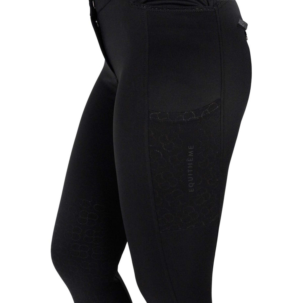 EQUITHÈME Pantalón de Equitación Capucine Knee Grip Negro