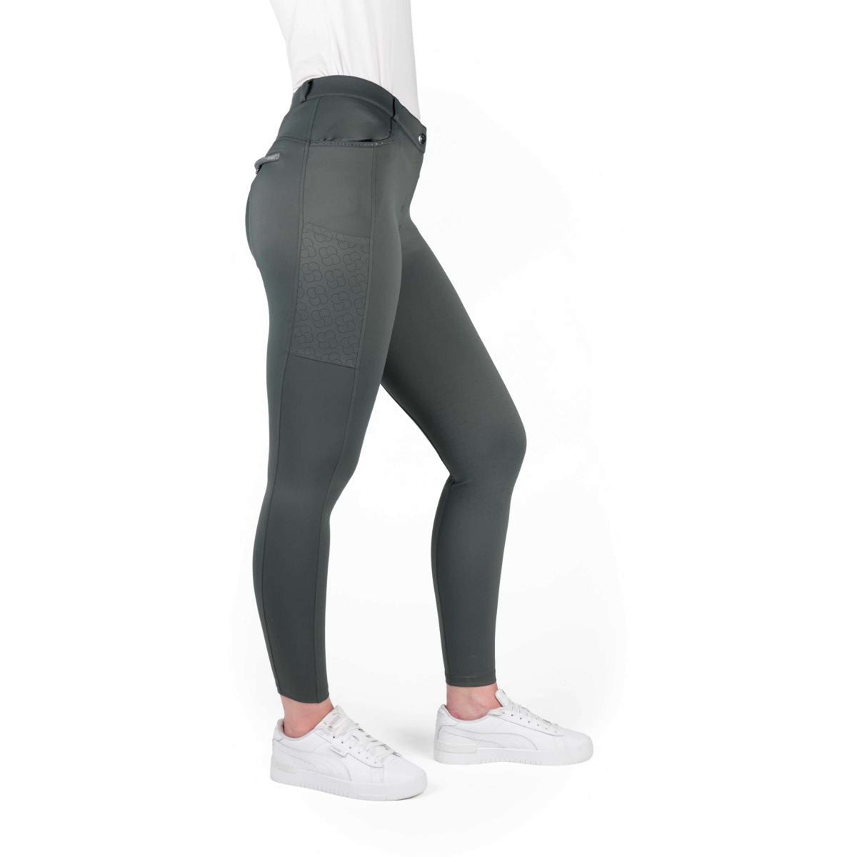 EQUITHÈME Pantalón de Equitación Capucine Full Grip Verde