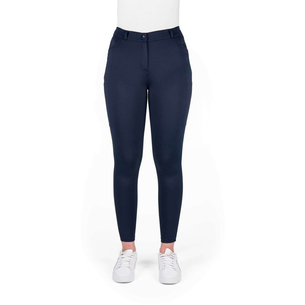 EQUITHÈME Pantalón de Equitación Capucine Agarre de rodilla Navy