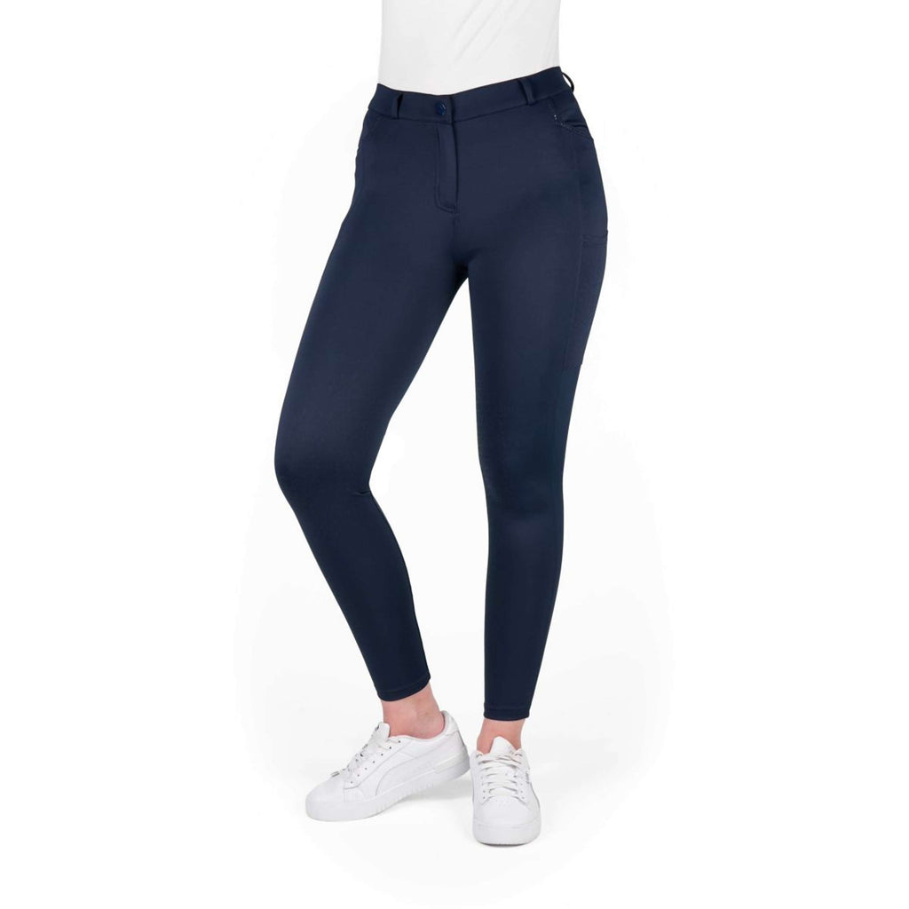 EQUITHÈME Pantalón de Equitación Capucine Agarre de rodilla Navy
