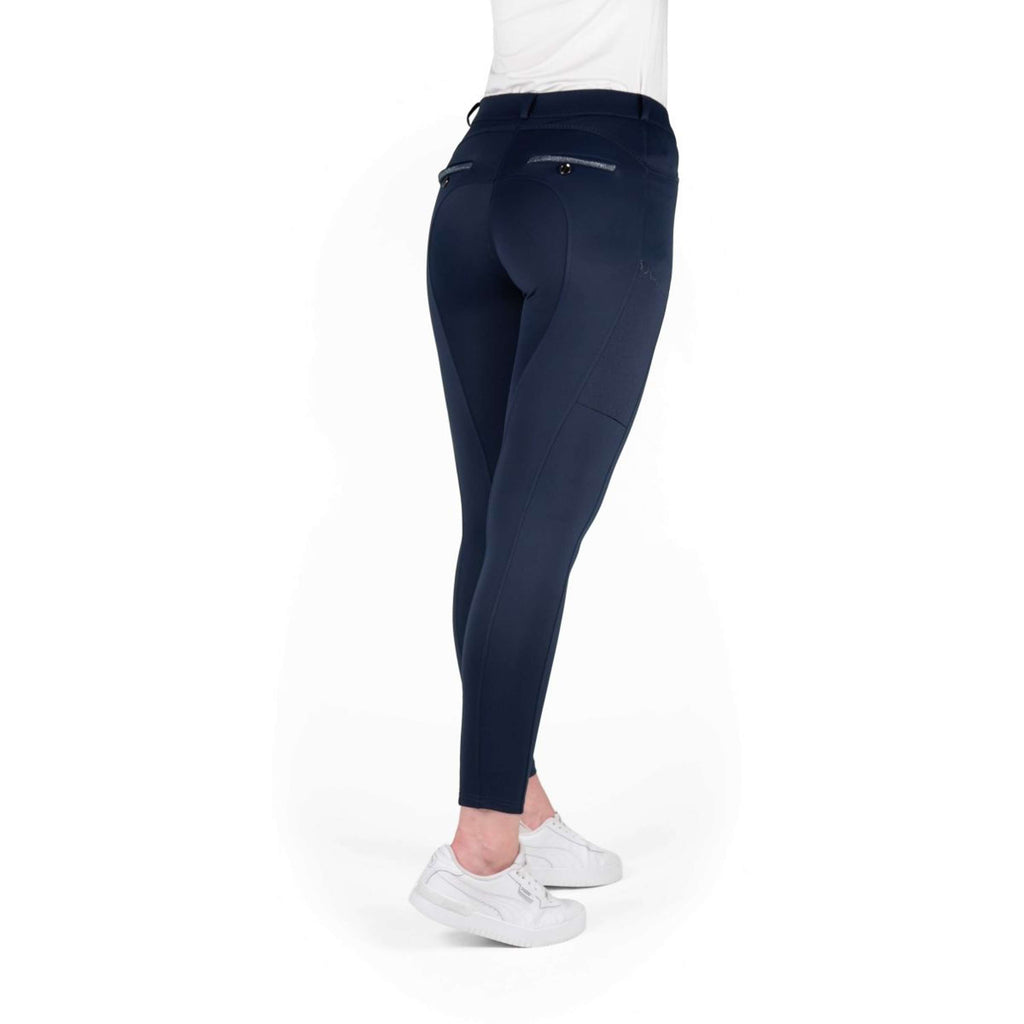 EQUITHÈME Pantalón de Equitación Capucine Agarre de rodilla Navy