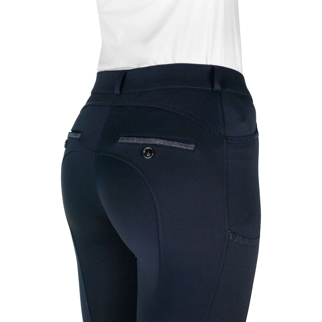 EQUITHÈME Pantalón de Equitación Capucine Agarre de rodilla Navy
