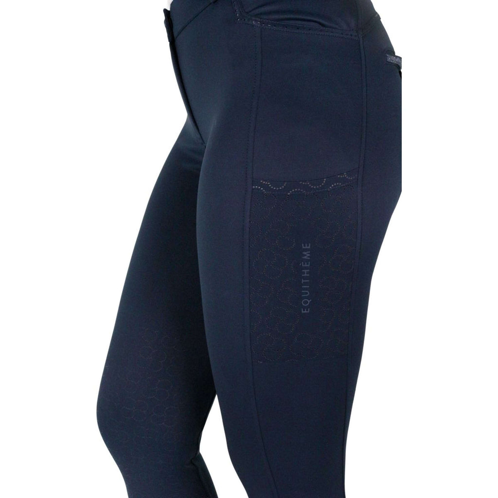 EQUITHÈME Pantalón de Equitación Capucine Agarre de rodilla Navy