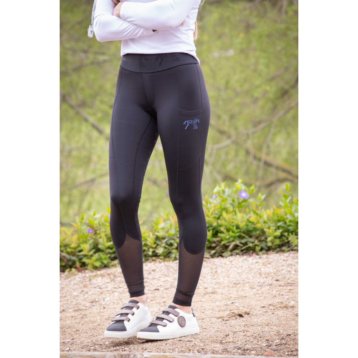 Pénélope Legging de Equitación Delphe Full Grip Negro