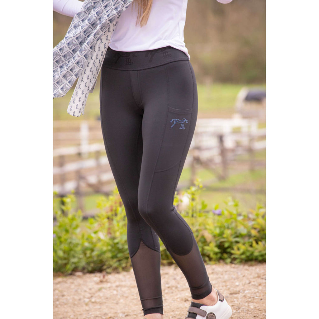 Pénélope Legging de Equitación Delphe Full Grip Negro