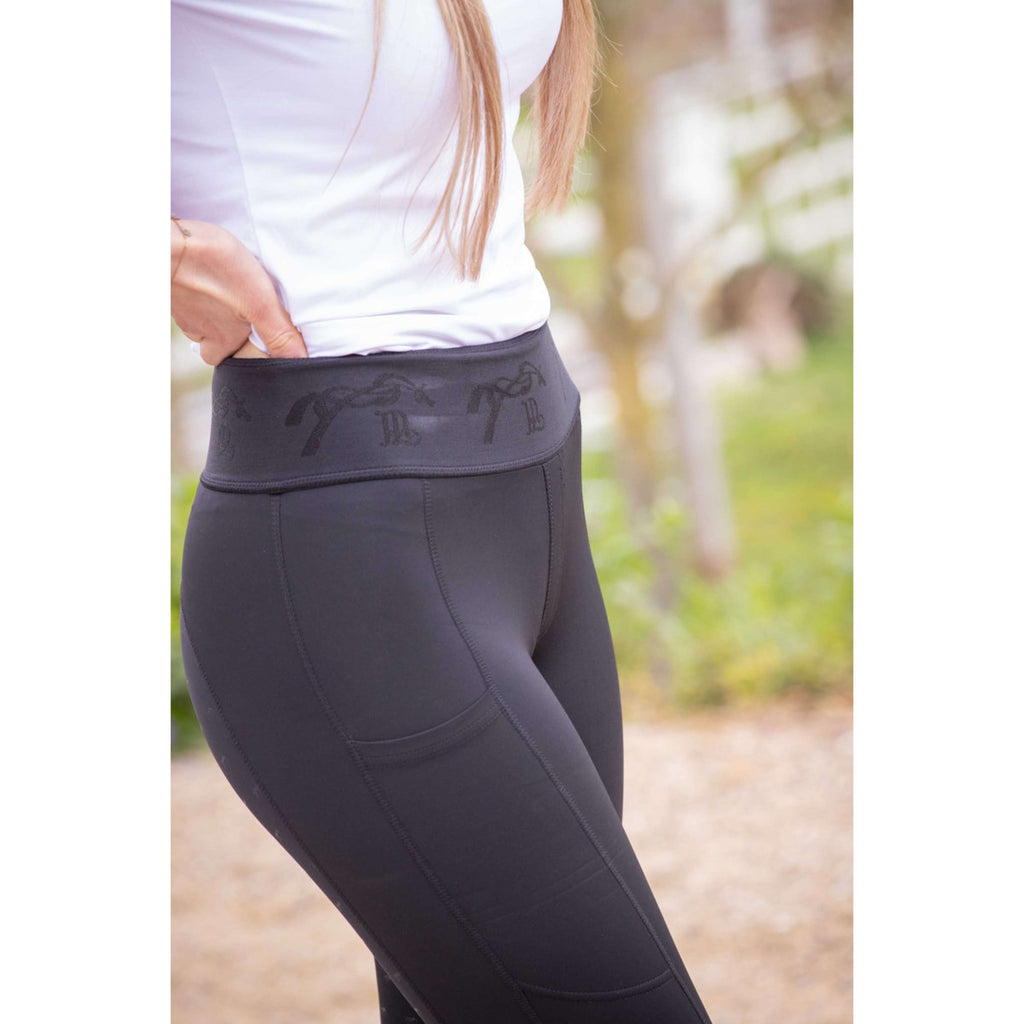 Pénélope Legging de Equitación Delphe Full Grip Negro