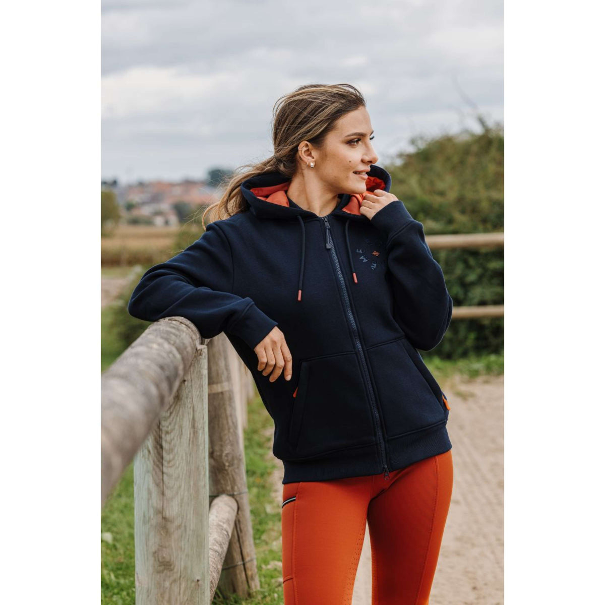 EQUITHÈME Legging de Equitación Brigitte Naranja