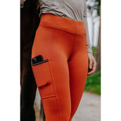 EQUITHÈME Legging de Equitación Brigitte Naranja