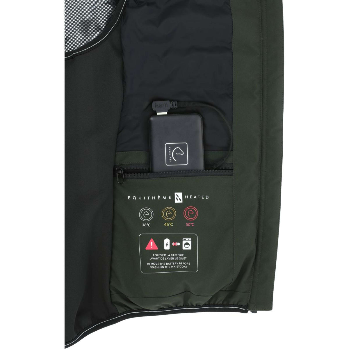 EQUITHÈME Chaleco Calefactable Sasha Kaki