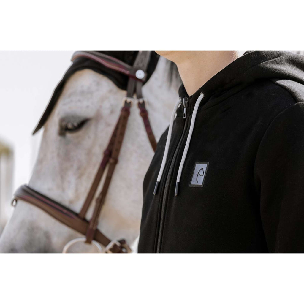 EQUITHÈME Sudadera con capucha y cremallera Heated Owen Negro