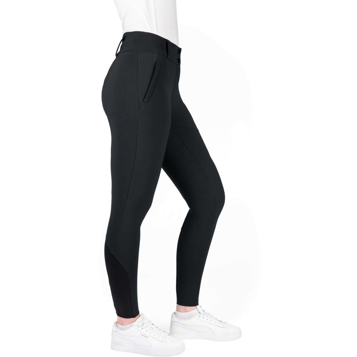 EQUITHÈME Pantalón de Equitación Sierra Full Grip Negro