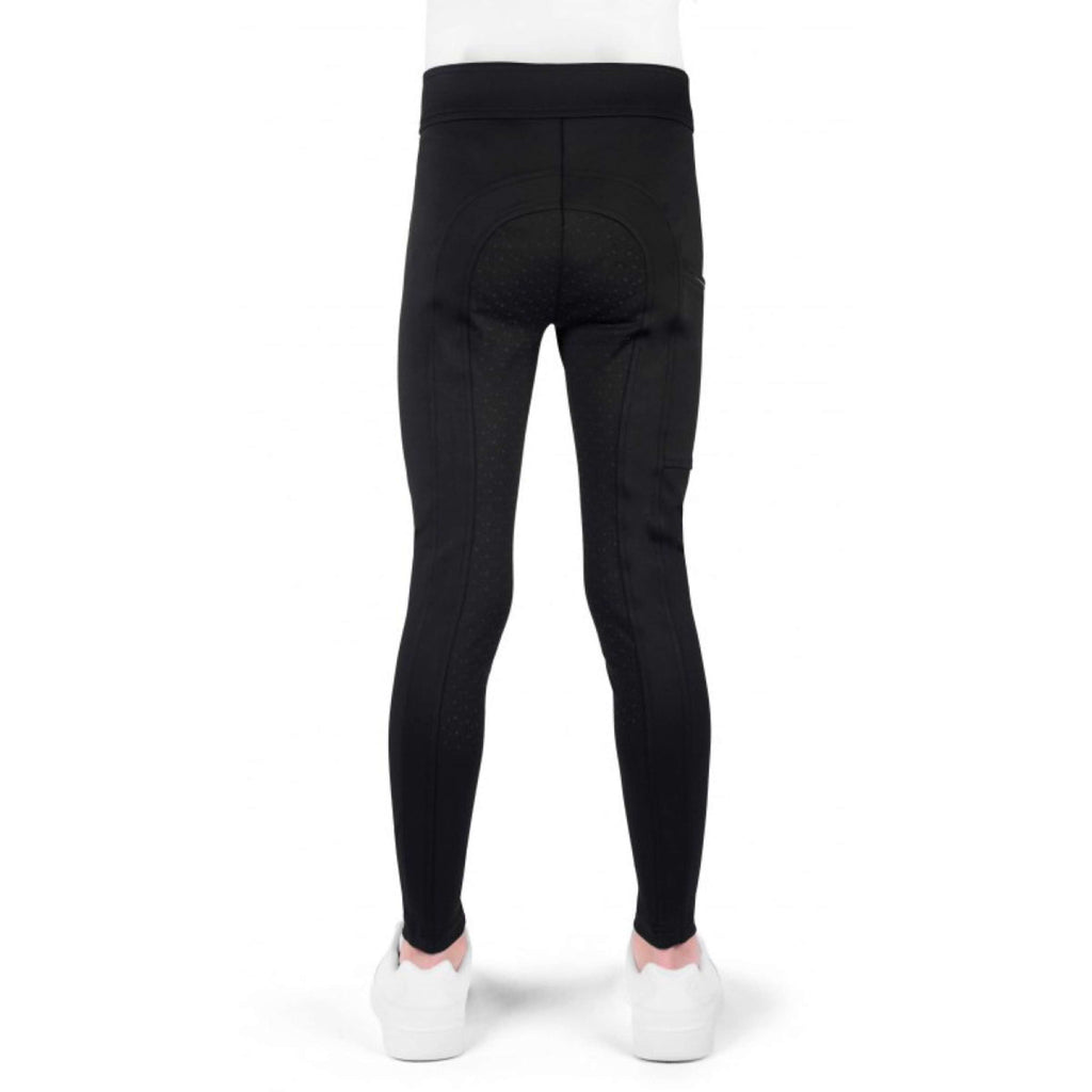 EQUITHÈME Legging de Equitación Birdy Kids Full Grip Negro