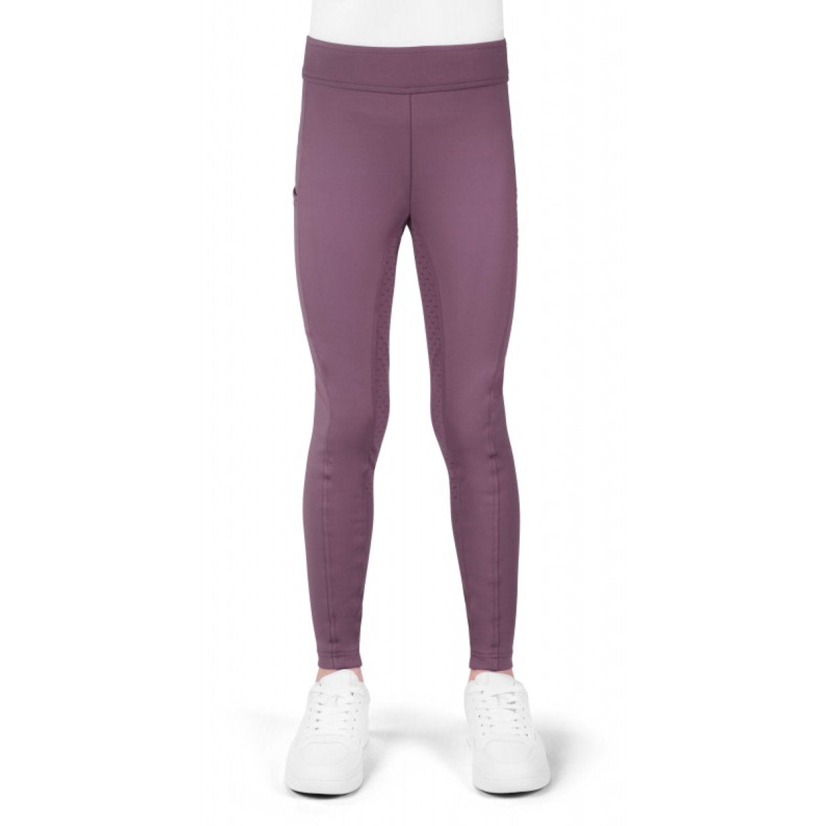 EQUITHÈME Legging de Equitación Birdy Kids Full Grip Lila