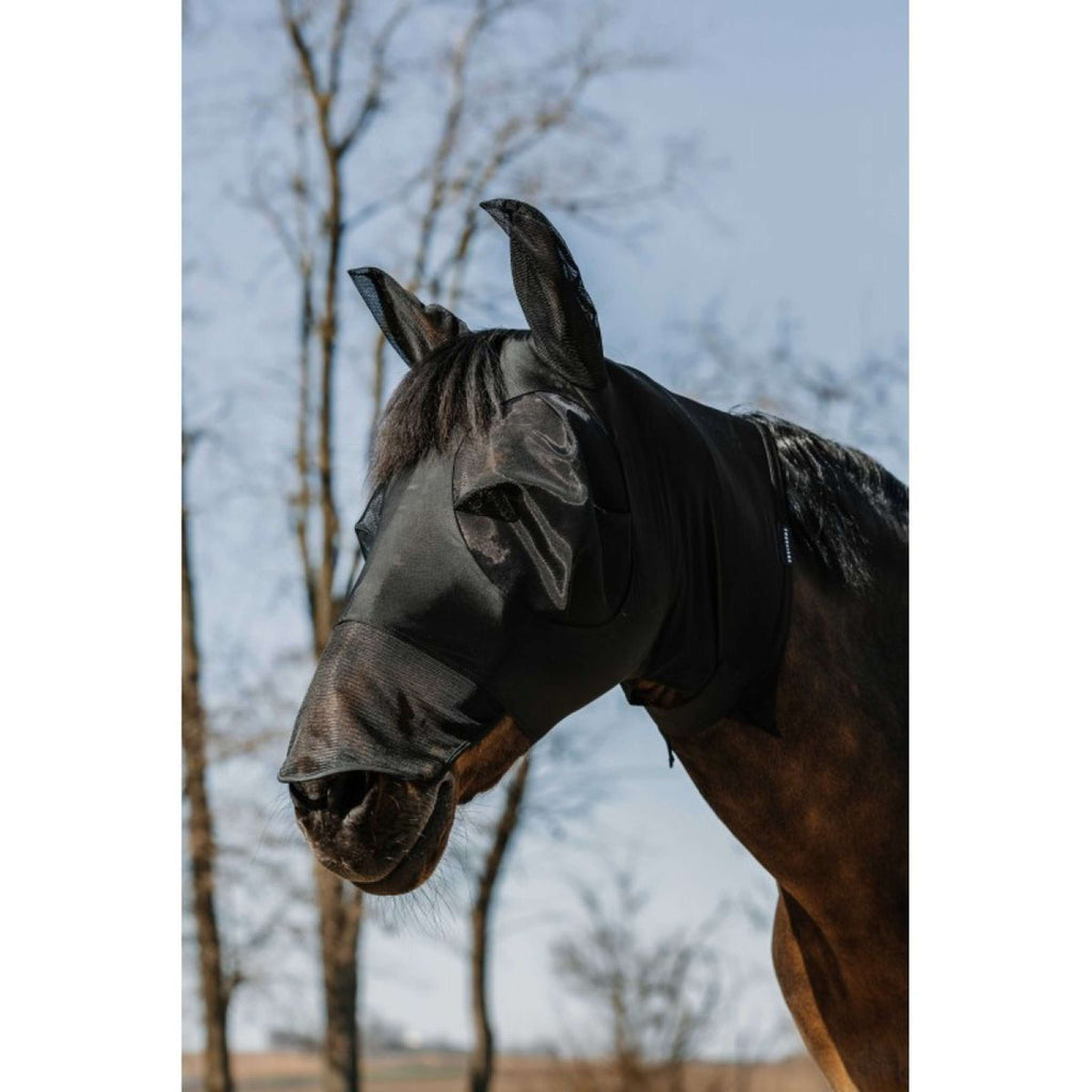 EQUITHÈME Máscara para Moscas Hood con Protección UV Negro