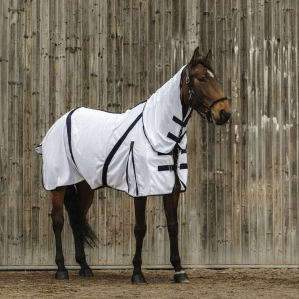 EQUITHÈME Manta Antimoscas Mesh Summer Blanco