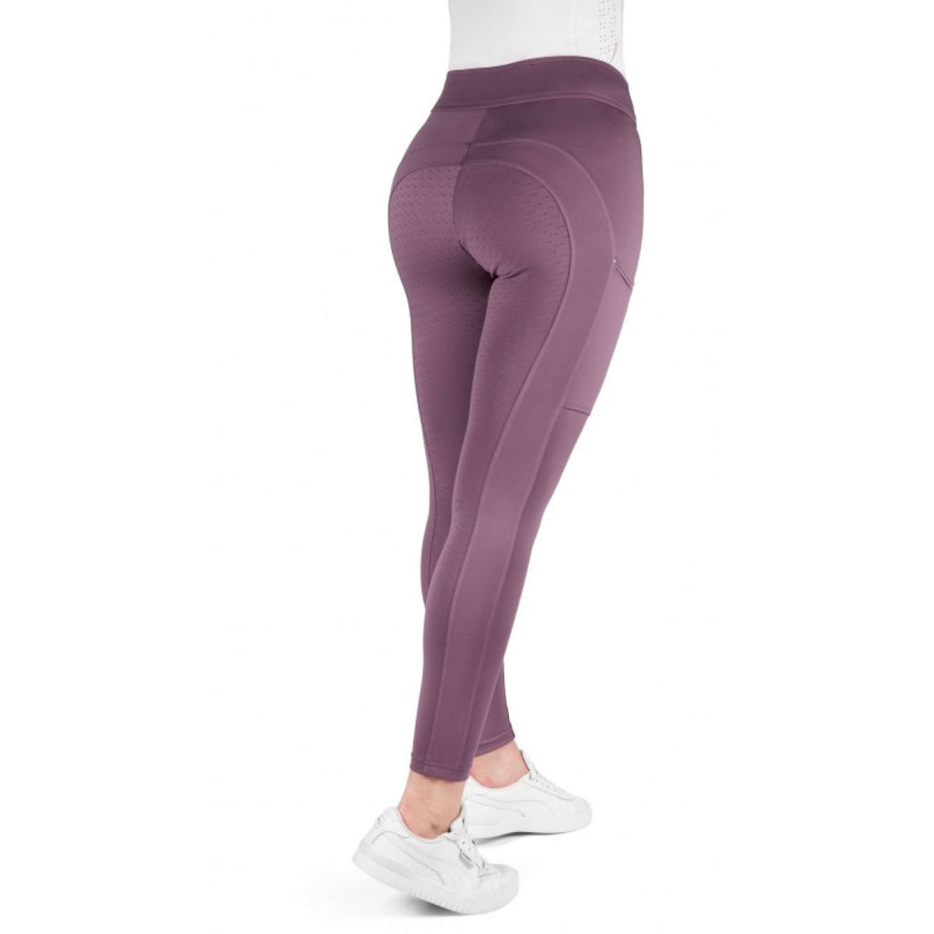 EQUITHÈME Legging de Equitación Birdy Full Grip Lila