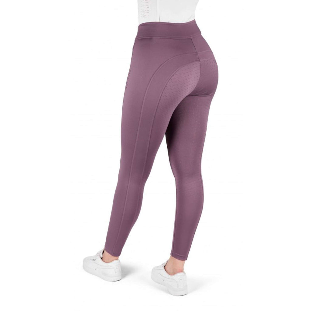 EQUITHÈME Legging de Equitación Birdy Full Grip Lila