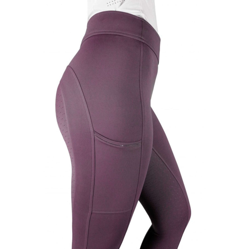 EQUITHÈME Legging de Equitación Birdy Full Grip Lila