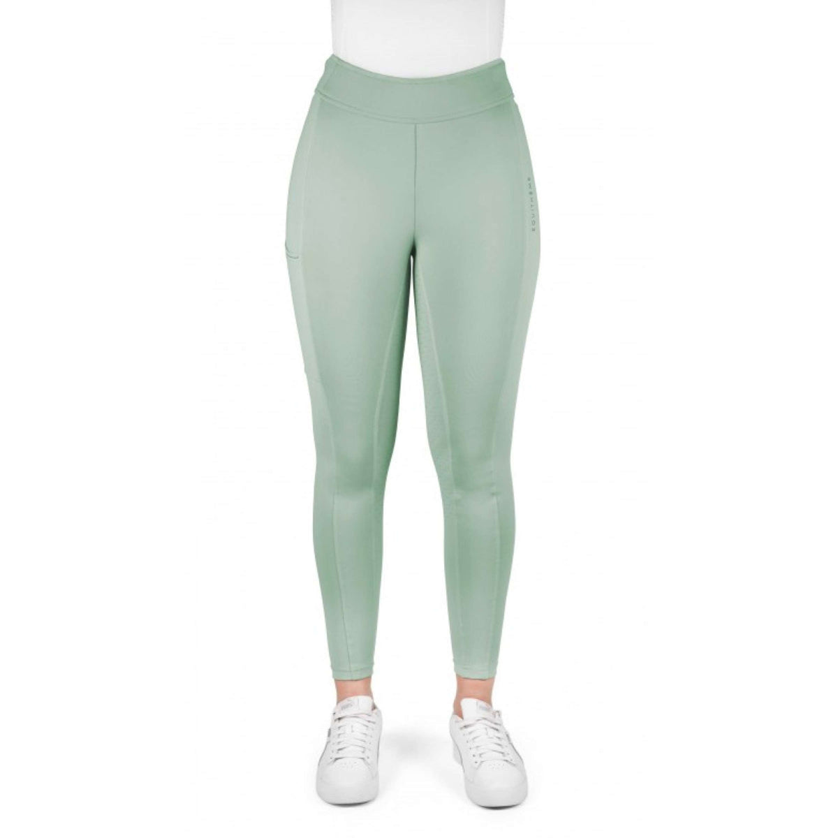 EQUITHÈME Legging de Equitación Birdy Full Grip Verde claro