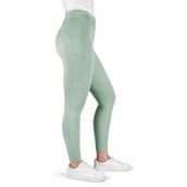 EQUITHÈME Legging de Equitación Birdy Full Grip Verde claro