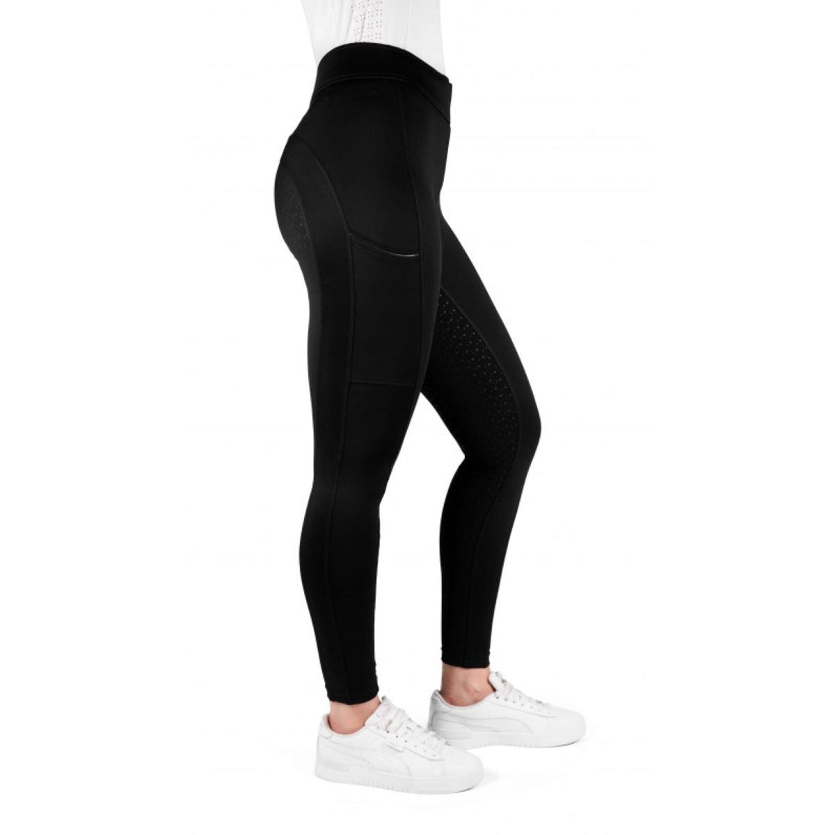 EQUITHÈME Legging de Equitación Birdy Full Grip Negro
