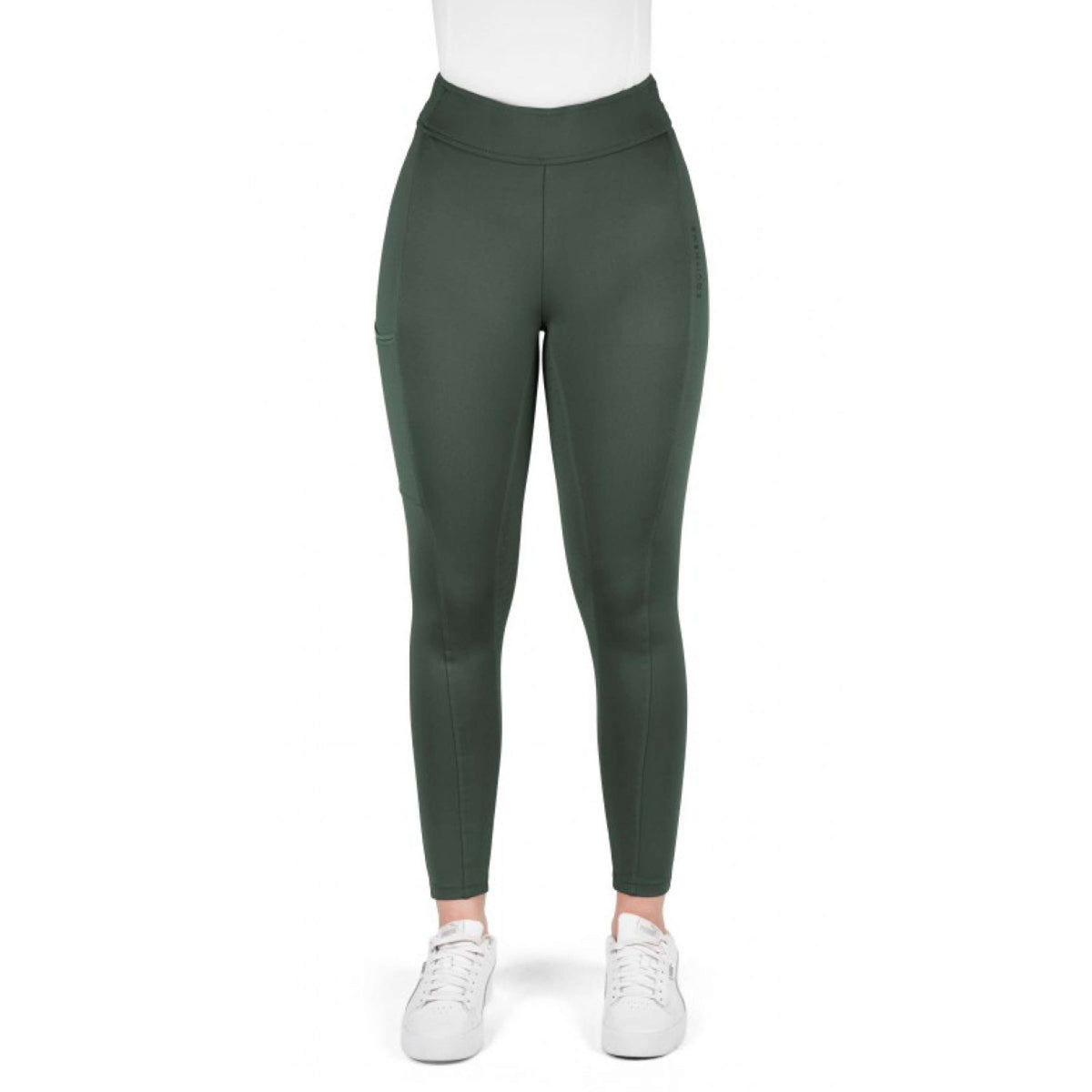 EQUITHÈME Legging de Equitación Birdy Full Grip Khaki
