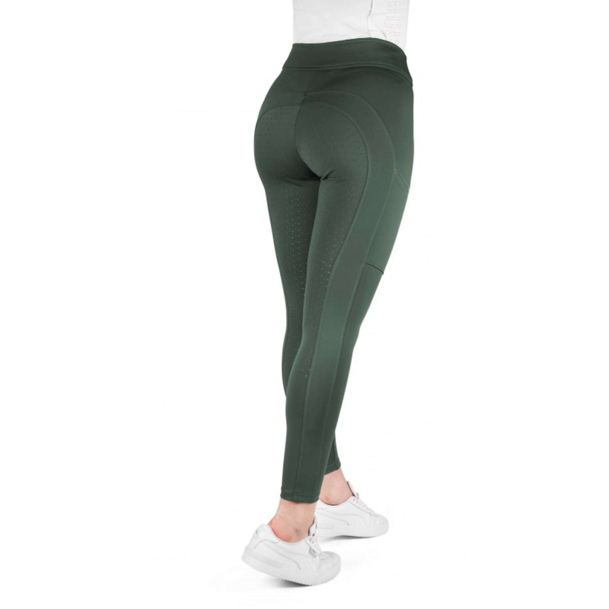 EQUITHÈME Legging de Equitación Birdy Full Grip Khaki
