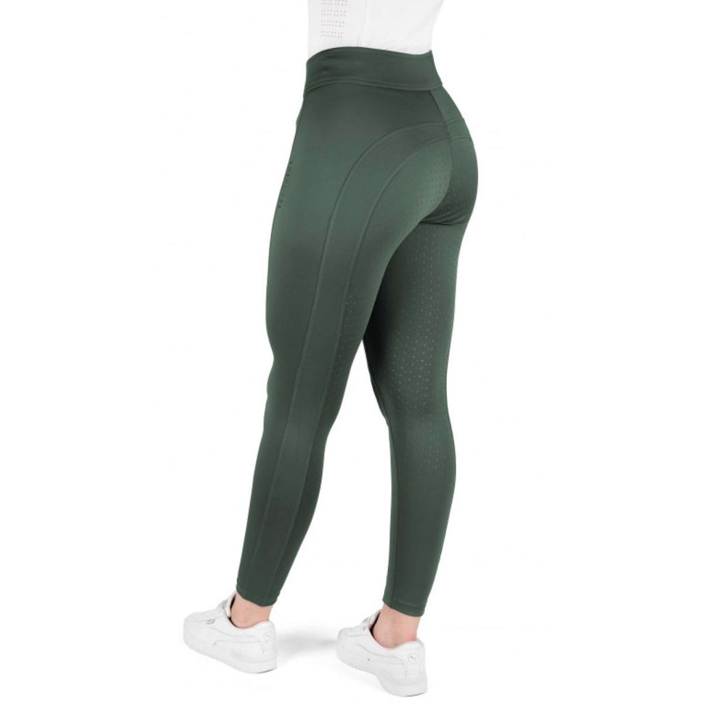 EQUITHÈME Legging de Equitación Birdy Full Grip Khaki