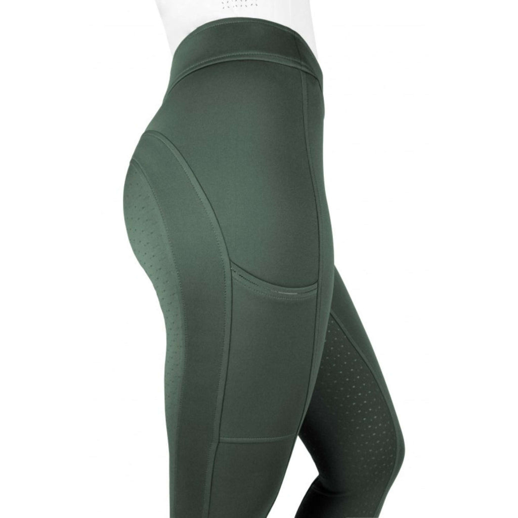 EQUITHÈME Legging de Equitación Birdy Full Grip Khaki