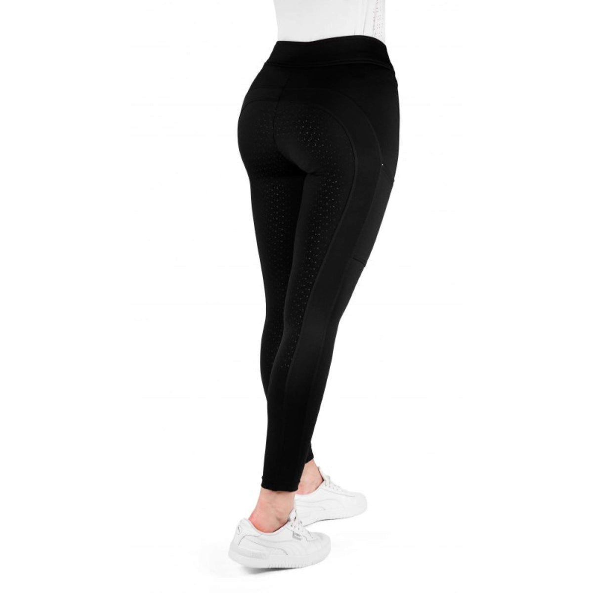 EQUITHÈME Legging de Equitación Birdy Full Grip Negro