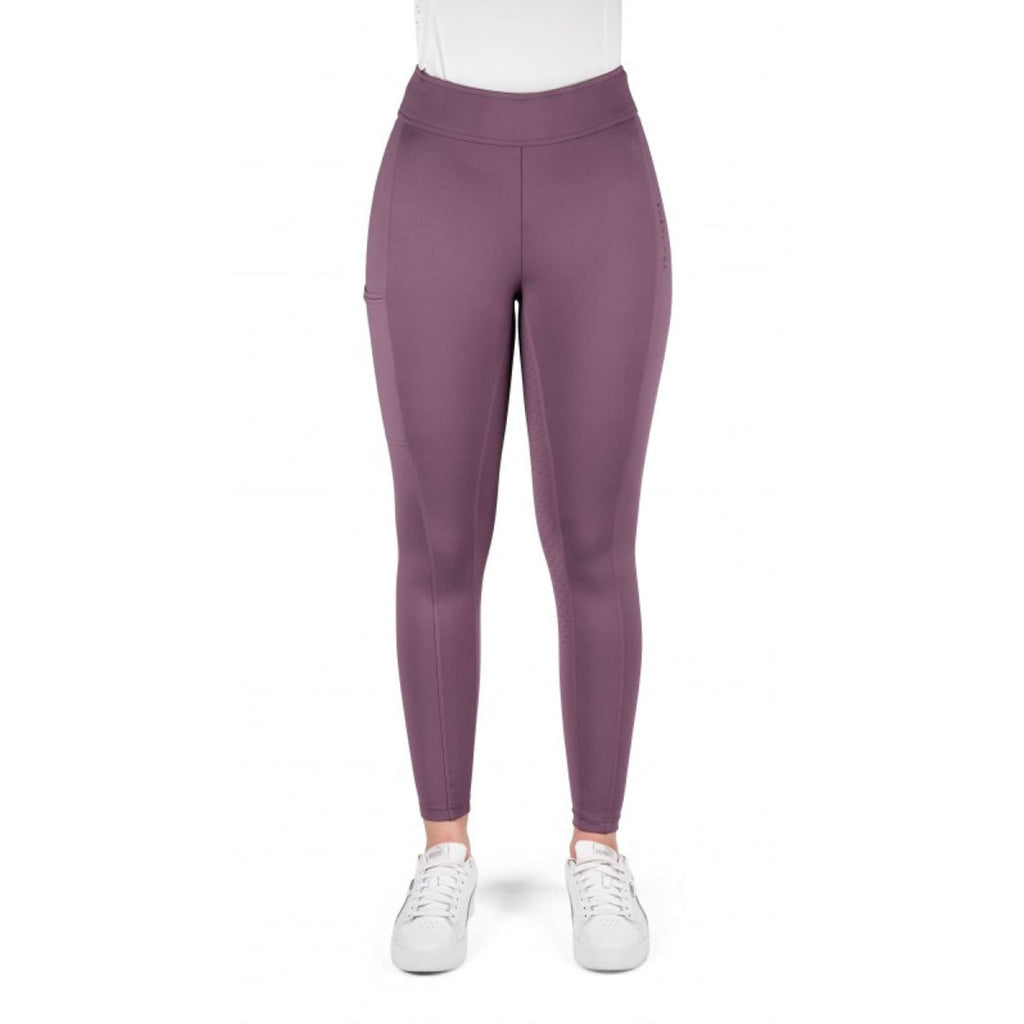 EQUITHÈME Legging de Equitación Birdy Full Grip Lila