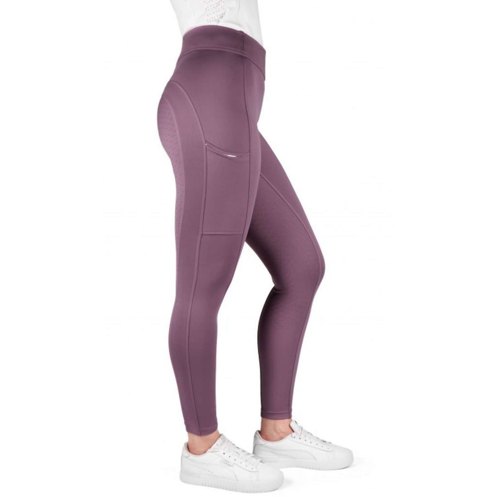 EQUITHÈME Legging de Equitación Birdy Full Grip Lila