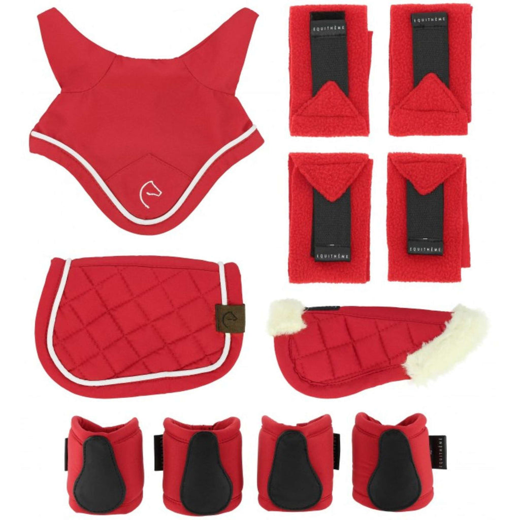 EQUITHÈME Pony Academy Juego de accesorios Mini Rojo