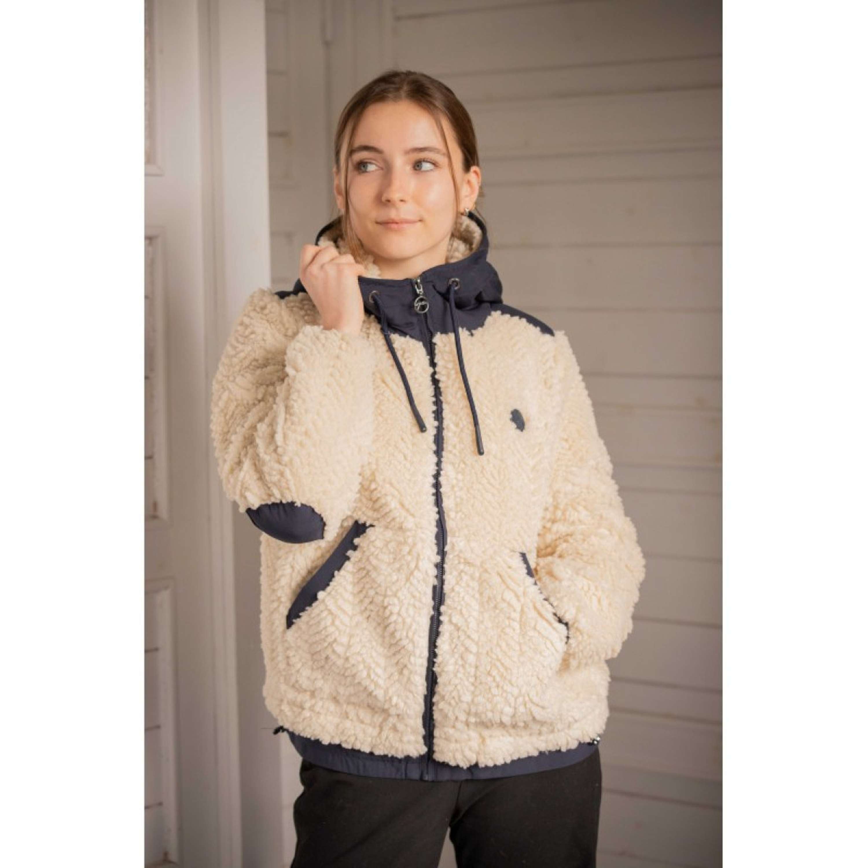 Pénélope Sudadera con capucha y cremallera Léontine Ecru