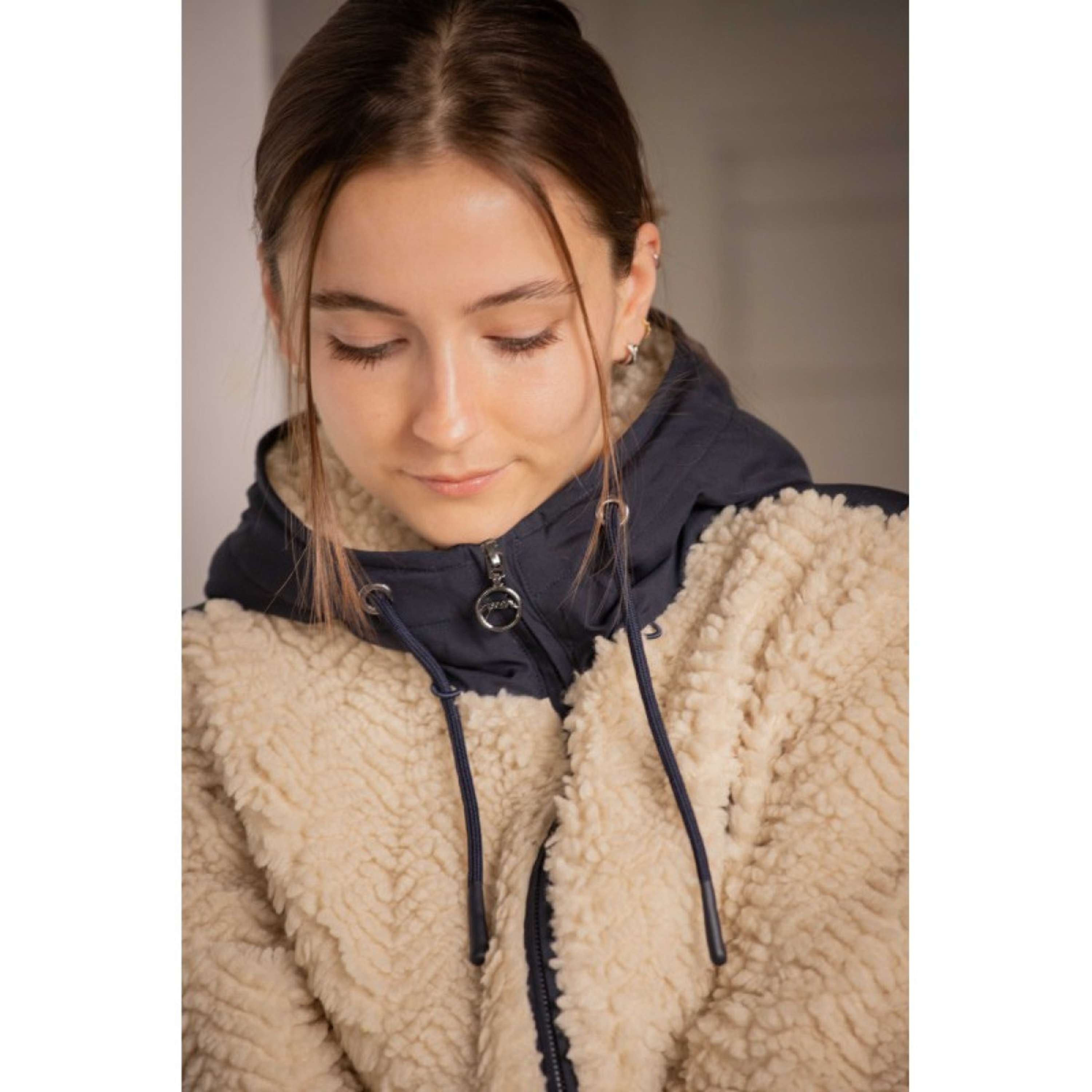 Pénélope Sudadera con capucha y cremallera Léontine Ecru