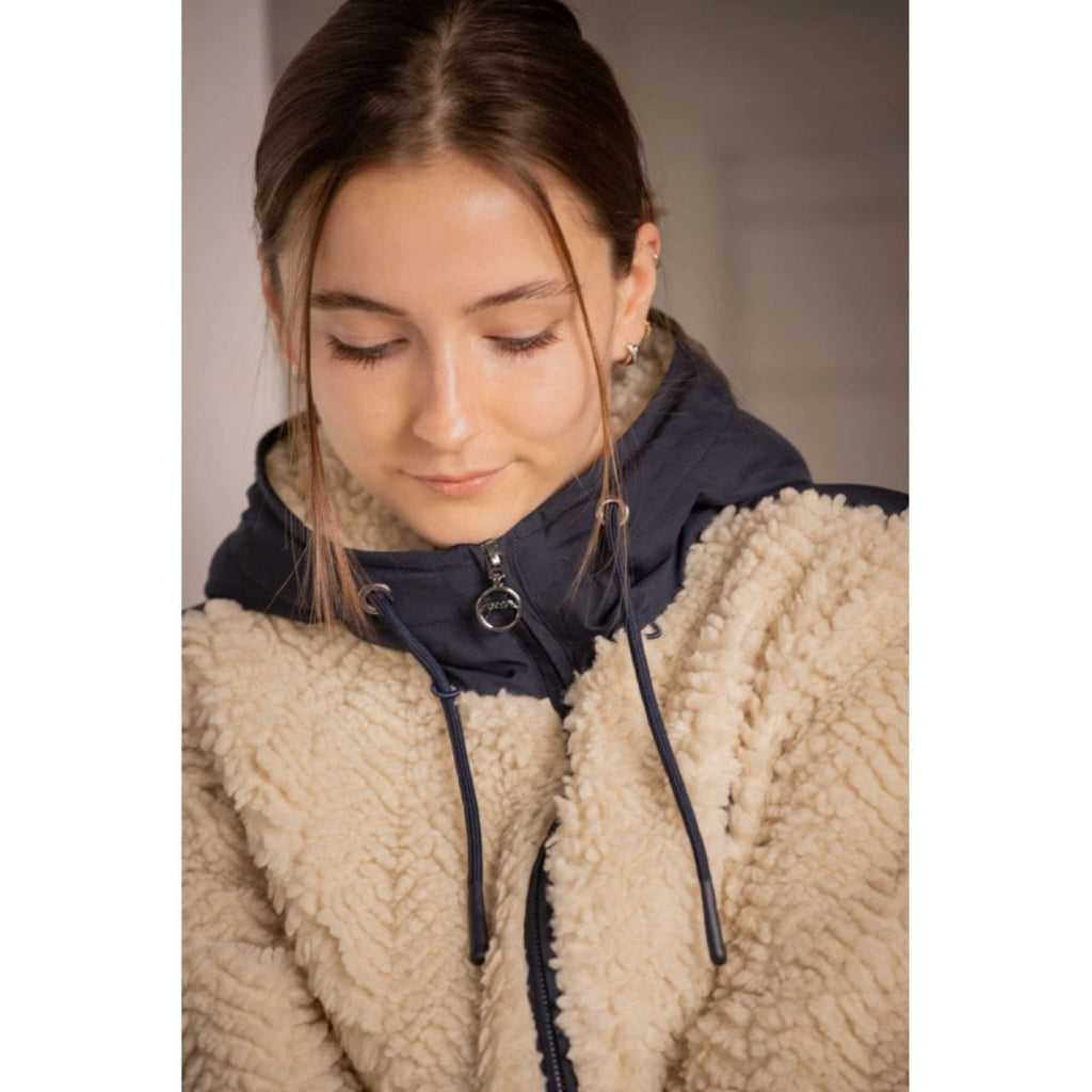 Pénélope Sudadera con capucha y cremallera Léontine Ecru
