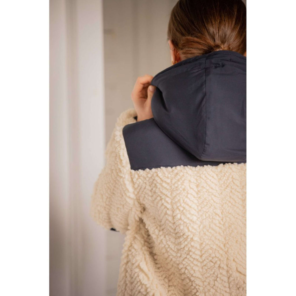 Pénélope Sudadera con capucha y cremallera Léontine Ecru