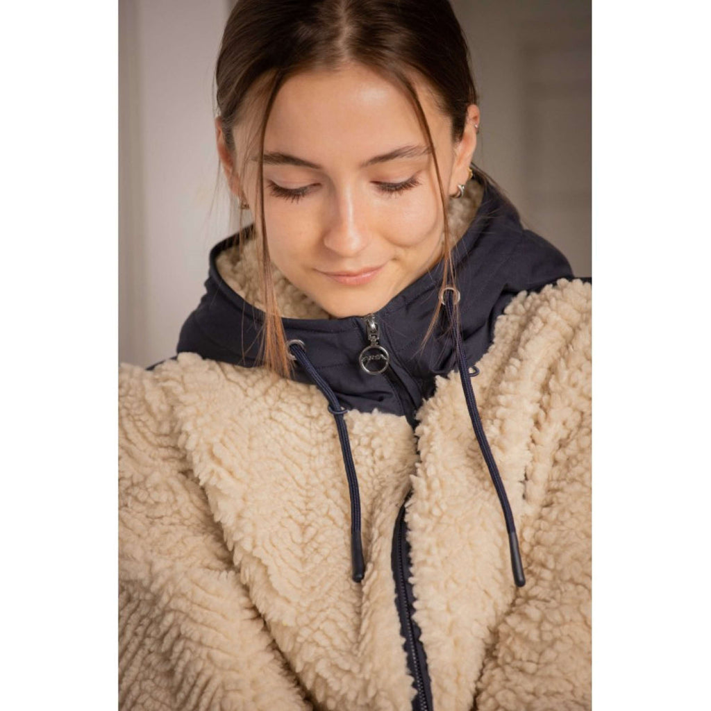 Pénélope Sudadera con capucha y cremallera Léontine Ecru